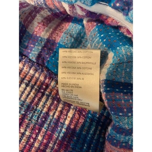 Free People Henrietta Plaid Tube Y2K Top Small - Picture 6 of 8